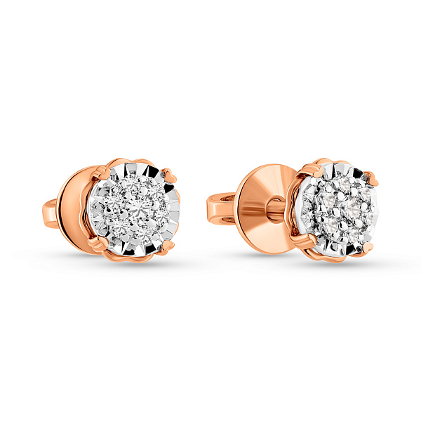 Золоті сережки пусети з діамантами (арт. Т011744010) – зображення 1