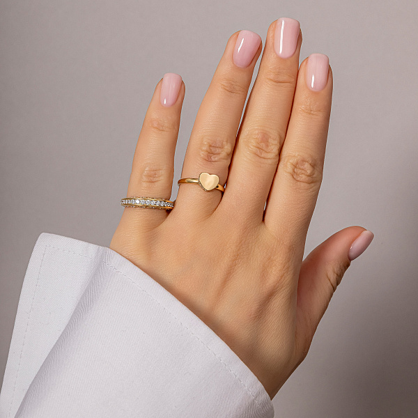 Золота каблучка з фіанітами (арт. 140726ж) – зображення 2