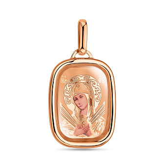 Золотая ладанка Божья Матерь Семистрельная (арт. 400900С)