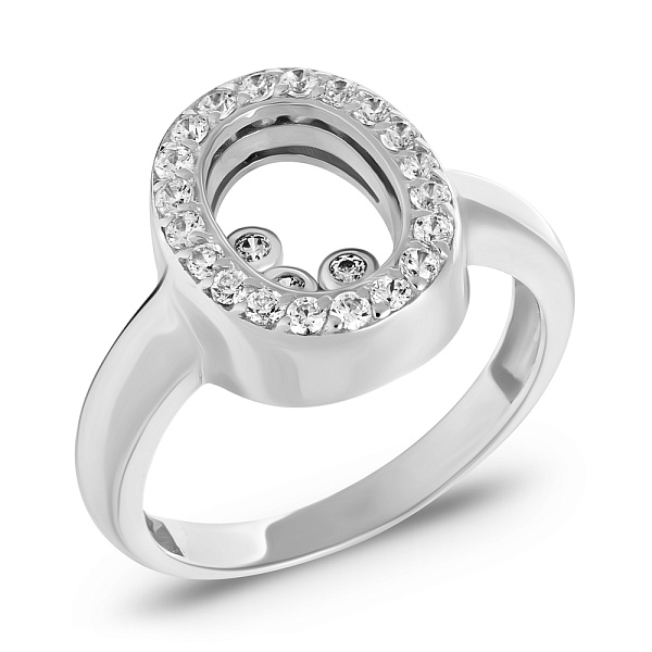 Золота каблучка з фіанітами (арт. 150050б) – зображення 1