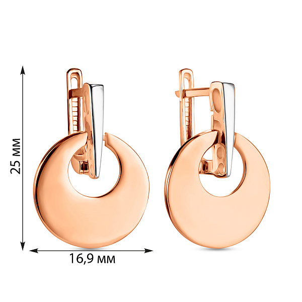 Золотые серьги без камней (арт. 105828кб) – изображение 2