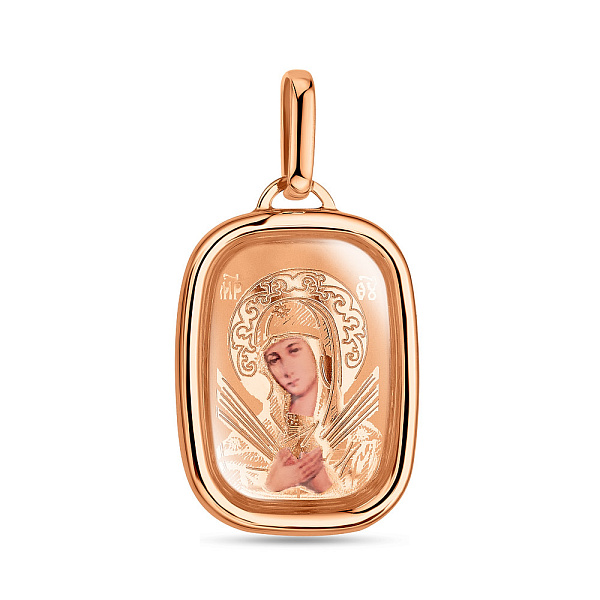 Золотая ладанка Божья Матерь Семистрельная (арт. 400900С) – изображение 1