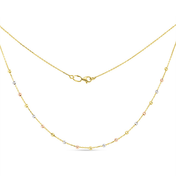 Золоте кольє в комбінованому кольорі металу (арт. 351296жбк) – зображення 2