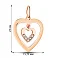 Золота підвіска «Сердечко» з фіанітами (арт. 423791) – зображення 2