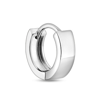 Фото Одиночная серьга из белого золота без камней (арт. 110448бЯ)