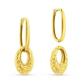 Золоті сережки-трансформери без каменів (арт. 1091965жа)