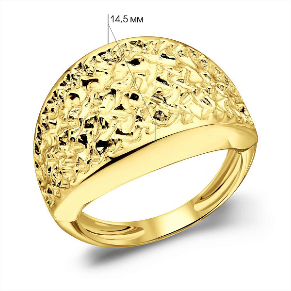 Масивна каблучка з золота Francelli (арт. 156653ж) – зображення 5