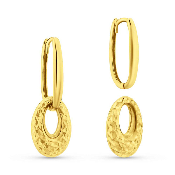 Золоті сережки-трансформери без каменів (арт. 1091965жа) – зображення 1