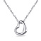 Серебряное колье "Сердечко" без камней (арт. 7507/499)