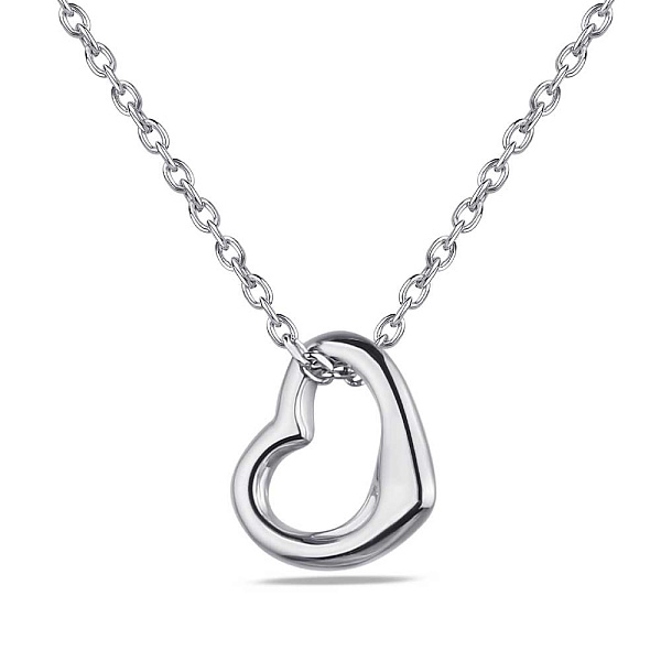 Серебряное колье "Сердечко" без камней (арт. 7507/499) – изображение 1
