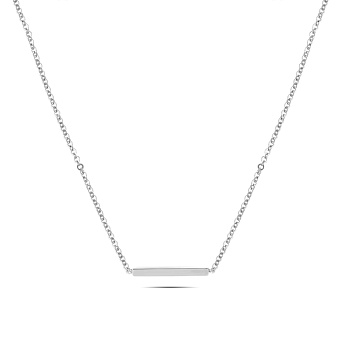 Фото Золоте кольє в білому кольорі металу з фіанітом (арт. 351460бкр)