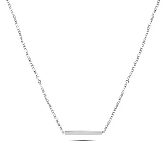 Золотое колье в белом цвете металла с фианитом (арт. 351460бкр)