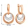 Серьги-подвески из красного золота с родированием (арт. 1092125р) – изображение 2