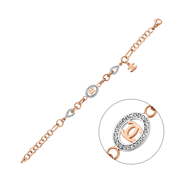 Золотой браслет с подвесками (арт. 325794П1) – изображение 1