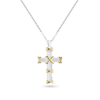 Колье из серебра с желтым родированием (арт. 7507/1437бж)