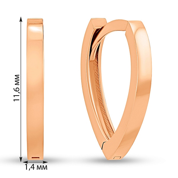 Серьги из красного золота (арт. 1091943) – изображение 3