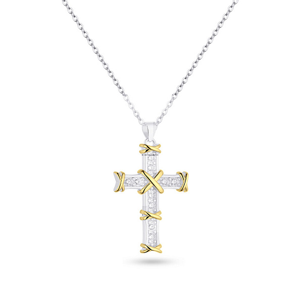 Колье из серебра с желтым родированием (арт. 7507/1437бж) – изображение 1