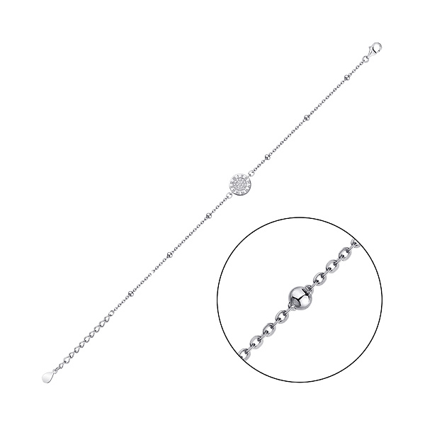 Серебряный браслет с фианитами (арт. 7509/4443) – изображение 1
