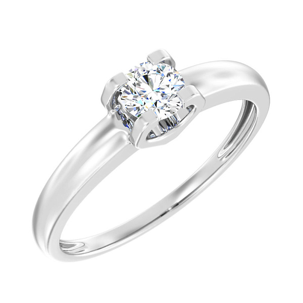 Кольцо из белого золота с бриллиантом (арт. К01115205046б) – изображение 1