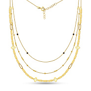 Багатошарове кольє Francelli з жовтого золота (арт. 352854жеч)