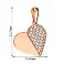 Золотой кулон "Сердце" с фианитами (арт. 424656) – изображение 2