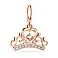 Золотой кулон Корона с фианитами (арт. 424096) – изображение 1