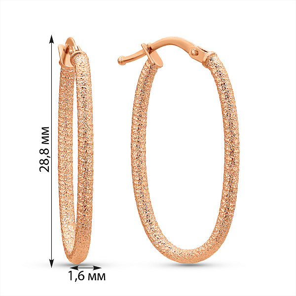 Серьги из красного золота (арт. 1091892/30) – изображение 4