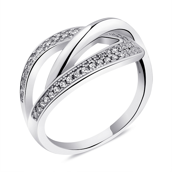 Серебряное кольцо с фианитами (арт. 7501/6299) – изображение 1
