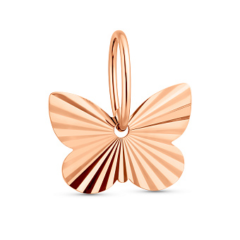 Кулон из золота Бабочка без камней (арт. 440489)
