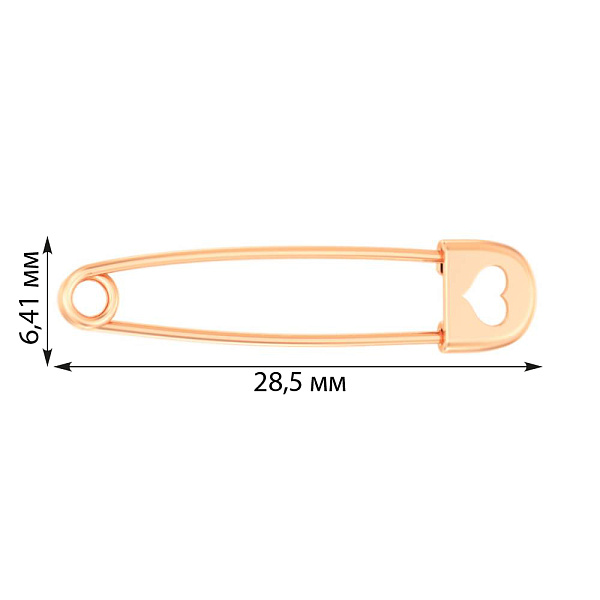 Булавка из красного золота без камней (арт. 360104) – изображение 2