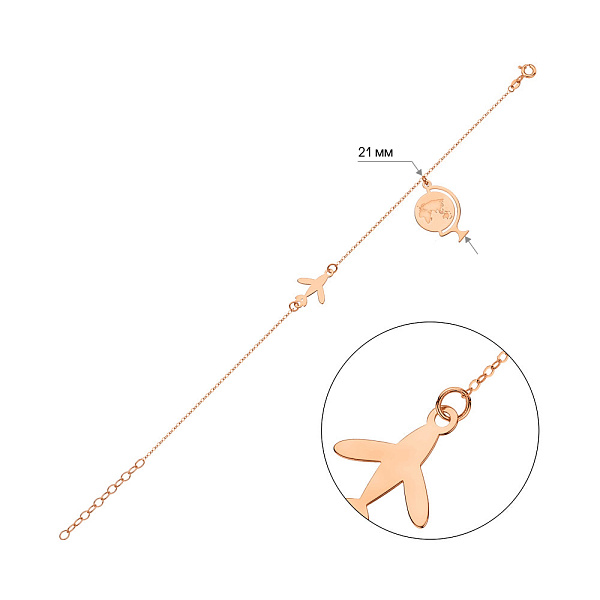 Браслет из красного золота (арт. 326962) – изображение 3