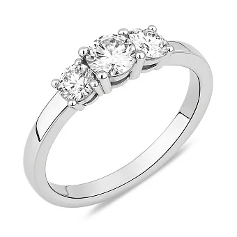 Каблучка з білого золота з діамантами (арт. К01146208616б)