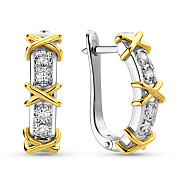 Фото Золотые серьги с бриллиантами (арт. 2192207223)