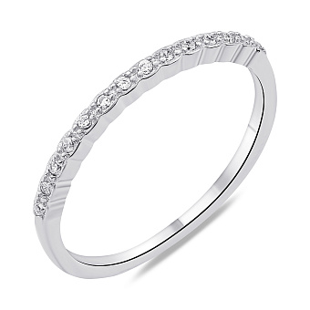 Фото Срібна каблучка з доріжкою із фіанітів (арт. 7501/6944)