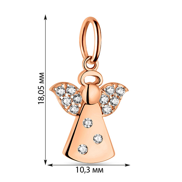 Подвеска из золота "Ангел" (арт. 424432) – изображение 2