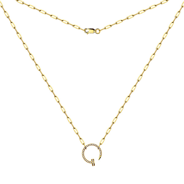 Колье из серебра Гвоздь с фианитами (арт. 7507/1278ж) – изображение 2