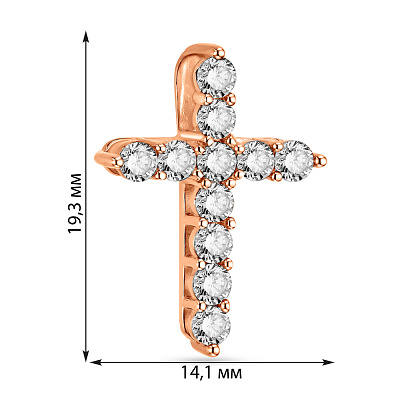 Золотой крестик с бриллиантами (арт. 3109606201)