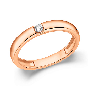 Фото Кольцо золотое с бриллиантом (арт. К011167005)