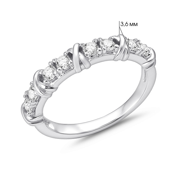Серебряное кольцо с фианитами (арт. 7501/5308) – изображение 2
