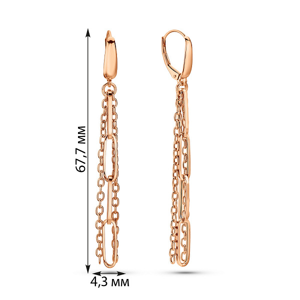 Золоті сережки Ланки (арт. 1091579) – зображення 4