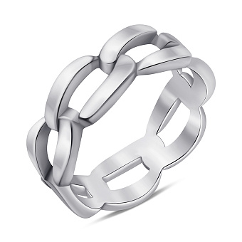 Серебряное кольцо Звенья без камней (арт. 7501/5584)