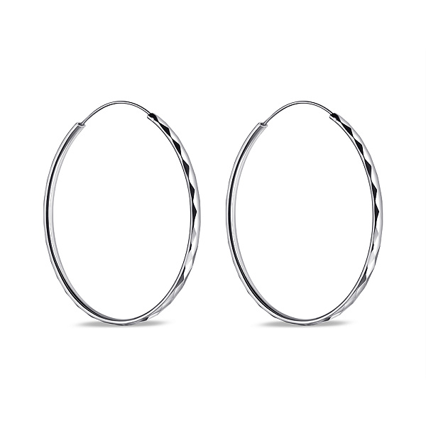 Серебряные серьги без камней (арт. 7502/3947/50) – изображение 1