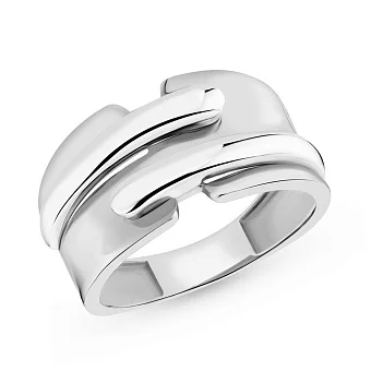 Широка каблучка з білого золота (арт. 155209б)