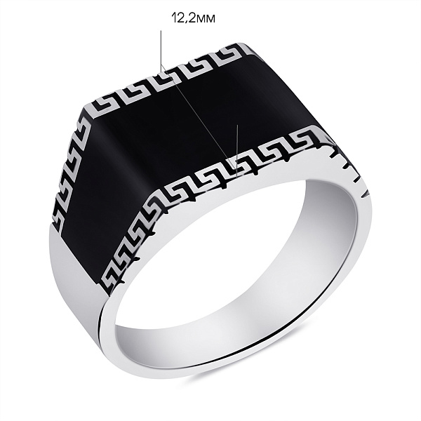 Срібна печатка з емаллю (арт. 7506/6690еч) – зображення 5