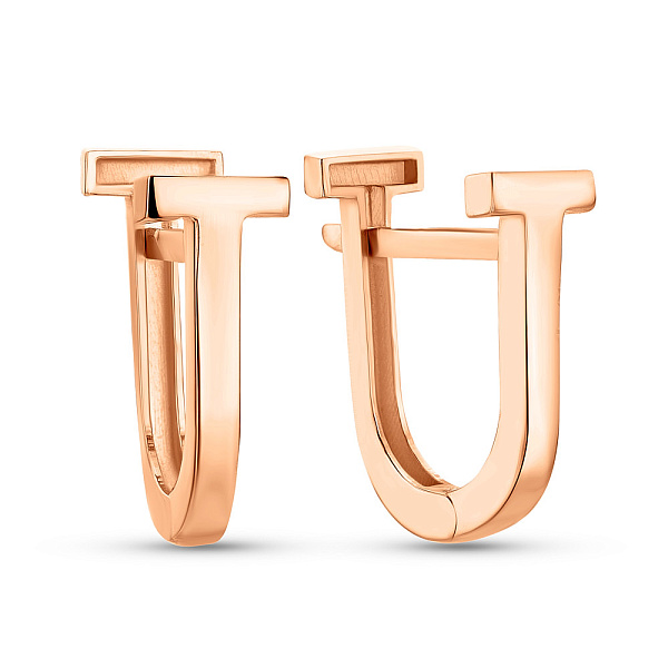 Серьги из красного золота (арт. 109428) – изображение 1