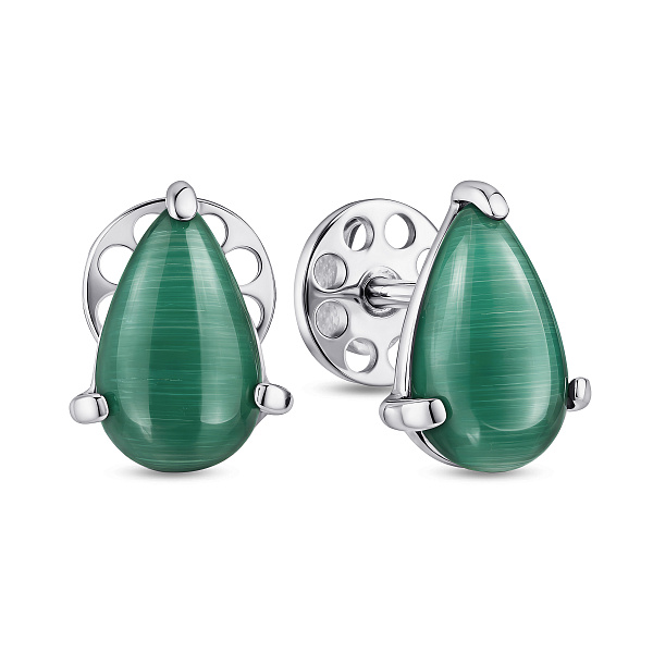 Серебряные серьги с улекситом (арт. 7518/2390/1Улз) – изображение 1