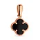 Золотий підвіс в червоному кольорі металу з оніксом (арт. 422914/10о) – зображення 1
