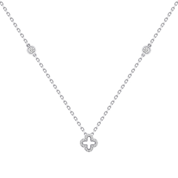 Серебряное колье Клевер (арт. 7507/2389/8) – изображение 1