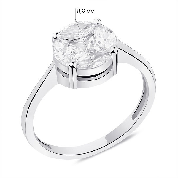 Серебряное кольцо с фианитами (арт. 7501/6222) – изображение 2
