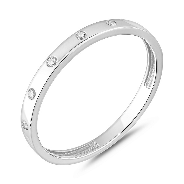 Золотое кольцо с фианитами (арт. 140765б) – изображение 1